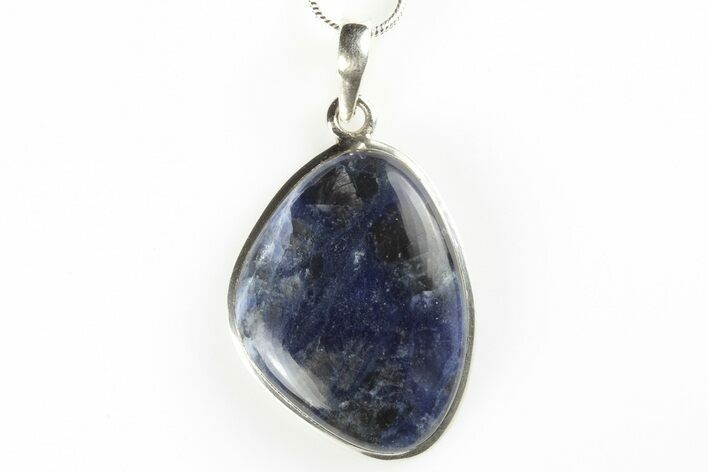 1.3" Sodalite Pendant (Necklace) - 925 Sterling Silver  